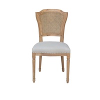 Ensemble de salle à manger en rotin de style français moderne et luxueux mobilier de restaurant en bois pour café, hôtel et maison