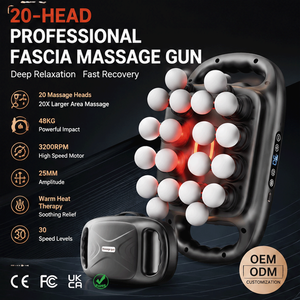<span class=keywords><strong>Pistola</strong></span> <span class=keywords><strong>per</strong></span> <span class=keywords><strong>Massaggio</strong></span> a Percussione Portatile Personalizzata, 30 Livelli di Velocità, 16 Testine Massaggianti, Funzioni di Calore e Vibrazione, Design Compatto - Product Image 1