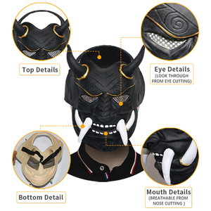Grosir topeng hantu seram karnaval Halloween topeng pejuang hantu berteriak topeng dewasa topeng lateks wajah Raja Hantu - Product Image 4