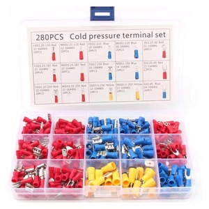 Kit di 280 Pezzi di Terminali Isolati a Crimpare a Freddo Preisolati, Combinazione RV/<span class=keywords><strong>SV</strong></span>/FDD/MDD - Product Image 1