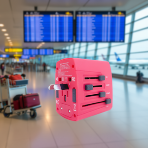 Adaptador de Viaje Universal con 4 Puertos USB, 100-240VAC, Uso Global para Viajes - Product Image 2