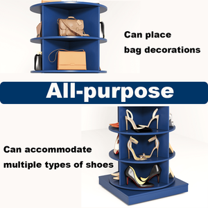 Portascarpe girevole a 6 livelli torre mensola in legno a 360 ° per la casa contiene 35 paia di scarpe - Product Image 4