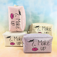 Nouvelle Trousse de Maquillage Scintillante et à Paillettes 2026 pour Femmes : Organisateur Portable en Cuir Brillant, Pochette de Maquillage Mignonne et Féminine