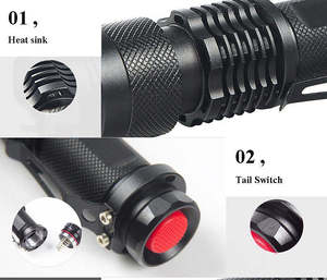 1*14500 Pin Xách Tay Tím Torch Ánh Sáng 395nm Ánh Sáng Màu Đen Vật Nuôi Tiền Linterna Edc UV Đèn Pin - Product Image 4