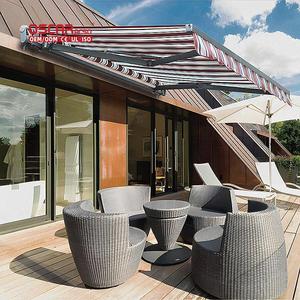 Auvent de fenêtre extérieur rétractable en aluminium <span class=keywords><strong>3x3</strong></span>, imperméable, <span class=keywords><strong>électrique</strong></span>, pliable, idéal pour jardin, patio, balcon, auvent à cassette - Product Image 1