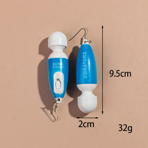 2025 Heiß Verkaufter Modeschmuck Mini Intimspielzeug Lustiger Scherzartikel vibrierendes Geschenk Party SCHMUCK Acryl Vibrator-Ohrringe für Damen - Product Image 6