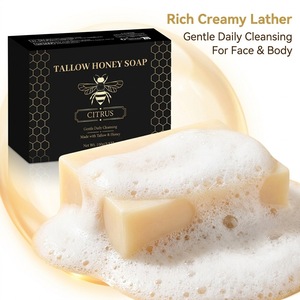 Sapone Artigianale al Sego di Manzo Naturale e Miele Grezzo, Detergente Profondo e Idratante per Viso e Corpo, OEM/Etichetta Privata - Product Image 2