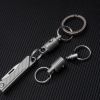 Portachiavi Utility rotazione portachiavi in titanio staccabile per esterni sgancio rapido accessori EDC utensili a mano
