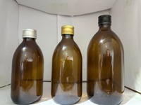 Vente en gros de bouteilles en verre ambré rondes de 125 ml, 150 ml, 250 ml, 300 ml, 500 ml avec couvercle pour liquides oraux, sirop contre la toux, produits pharmaceutiques et médicaux