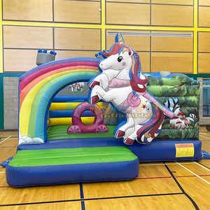 Chateau gonflable licorne <b>inflatable</b> unicorn bouncy castle with slide combo <b>bouncer</b> commercial grade kids bouncing house - Product Image 5