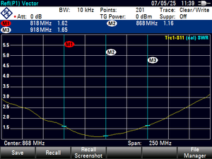Antena Dipolar en Forma de T Bydpete SMA, Cable Coaxial RF1.37, VSWR 1.8:1 para Comunicación ELRS RX TX FPV UAV - Product Image 5