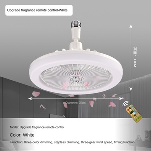 ไฟเพดาน LED ไร้สายควบคุมด้วยรีโมท E27พัดลมติดเพดานแบบทันสมัยพร้อมโคมไฟเพดานหรี่แสงได้ - Product Image 1