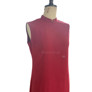 2025民族风格复古红色旗袍连衣裙或女性新款时尚休闲街装女装优雅中式旗袍 - Product Image 5