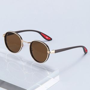 Lunettes de soleil rondes photochromiques UV400 avec monture en alliage, personnalisables avec logo, style vintage 2025, pour hommes et femmes, idéales pour la conduite - Product Image 2
