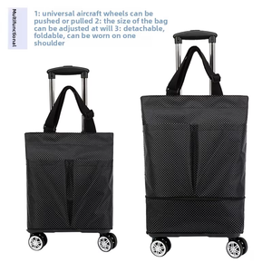 Sac de chariot d'épicerie portable avec chariot à roue universel détachable télescopique et pliable étanche-pour le shopping - Product Image 6