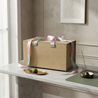 Caja de Regalo Magnética Plegable Ecológica Personalizada, Caja de Papel Kraft Plegable de Lujo para Ropa y Productos de Panadería