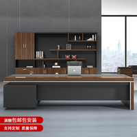 Fourniture d'usine Mobilier de bureau Grand bureau exécutif Patron Bureau Gestionnaire Table l Forme Personnalisé