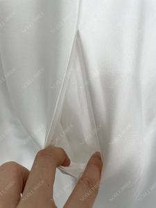 여성 오프 숄더 미카도 포켓 아이보리 라인 사용자 정의 신부 웨딩 원피스 - Product Image 6