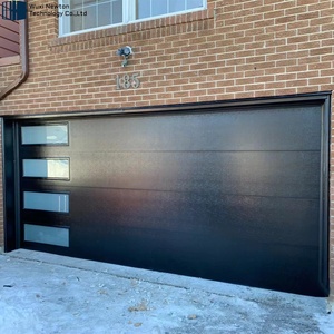 Portes de <span class=keywords><strong>garage</strong></span> piétonniers en alliage d'aluminium noir, design moderne, nouvelle collection, en promotion pour la maison - Product Image 2