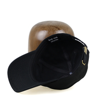 Gorra Deportiva Negra de Calidad de Marca con Logotipo Personalizado, Gorra de Béisbol Unisex de 6 Paneles, Gorra Personalizada Bordada, Gorra de Papá, Estilo Urbano 100%