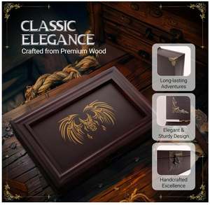 Set <span class=keywords><strong>de</strong></span> <span class=keywords><strong>Inicio</strong></span> <span class=keywords><strong>de</strong></span> Bandeja para Dados <span class=keywords><strong>DND</strong></span> Personalizada 3 en 1 con Dados Metálicos, Diario <span class=keywords><strong>DND</strong></span>, Juegos <span class=keywords><strong>de</strong></span> Mesa RPG (200 Páginas) para Jugadores <span class=keywords><strong>de</strong></span> Dungeons & Dragons - Product Image 4