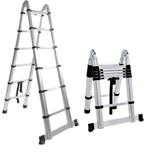 <span class=keywords><strong>Escalera</strong></span> Telescópica Multiusos de Aluminio 3.8M/12.5FT, Tipo A, 12 Peldaños, Resistente, Alcance de 3800mm para Hogar y Sitio de Trabajo - Product Image 6