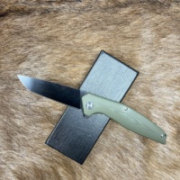 Bienvenue personnalisé drop point flipper couteau G10 poignée camping couteau avec clip ceinture léger tanto lame D2 couteau tactique