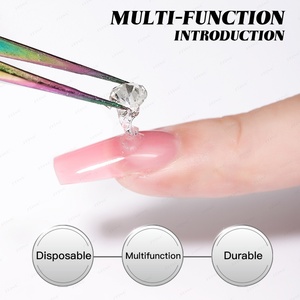 JTING Gel de modelage transparent non collant pour DIY, effet 3D, poudre de chrome caoutchoutée 15g, gel de modelage en gelée pour strass, vernis à ongles - Product Image 3