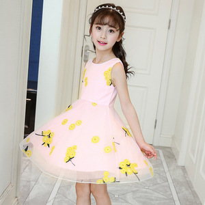 Robe Tutu Style Vintage pour Filles, Robe de Princesse en Dentelle à Fleurs Brodé pour l'Été, Vente en Gros en Ligne - Product Image 2
