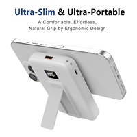 Batterie externe magnétique forte Protection contre les courts-circuits 10,000mAh Bundle avec batterie externe portable avec support pliable