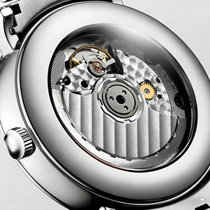 Elegante Reloj de Pulsera con Esfera Abierta y Números Romanos, Ventana de Fecha, Correa de Acero Inoxidable para Hombre, Uso Diario y de Oficina, Longinesing - Product Image 5