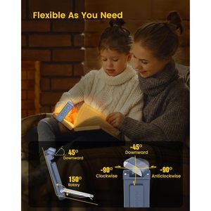 Glocusent Clip On <b>Led</b> Book Light Usb Rechargeable Portable Reading Light With 3 Amber Colors For Books In <b>Bed</b> - Product Image 5