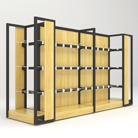 Supermarkt Snacks Stalen En Houten Planken Gemak Winkel Planken Tabak En Wijn Cosmetica Display Planken