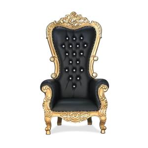 Vente en gros Usine en Chine Chaise de pédicure à dossier haut dorée Roi Reine Trône pour mariage - Product Image 2
