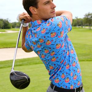 Polo de Golf Profesional para Hombre, Manga Corta, Protección UV, Secado Rápido, Tejido <span class=keywords><strong>El</strong></span>ástico Transpirable, Ropa de Golf de Grado Torneo para Hombre - Product Image 1