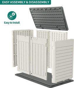 Maison et jardin Hangar <span class=keywords><strong>de</strong></span> stockage extérieur imperméable en PEHD 760L - Product Image 5