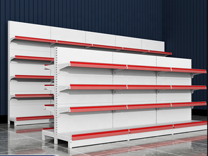 Présentoir de supermarché en métal Étagères de magasin <span class=keywords><strong>Prix</strong></span> d'usine de haute qualité Étagères de supermarché Étagères de présentation d'épicerie de gondole - Product Image 5