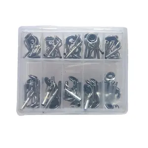 50Pcs Sea Fishing Rod Pole Guide Tip Top Line Rings Repair Eyes