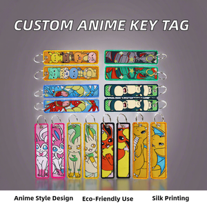 Phim Hoạt Hình Phim Hoạt Hình Dệt Bóng Hình Dạng Móc Chìa Khóa Dây Buộc Với Vòng Kim Loại Cho Văn Phòng ID Thẻ Phụ Kiện - Product Image 6