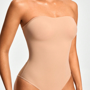 Ladymate ODM/OEM <strong>Body</strong> De Control De Barriga Mujer Women <strong>Strapless</strong> Bodysuit One Piece <strong>Body</strong> Shaper Thong Tummy Control Shapewear - Product Image 3