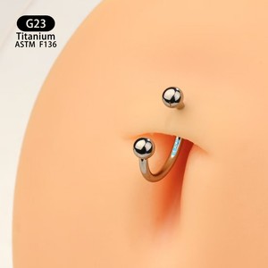 Anneau de nez en titane en forme de C 1,2 mm G23 ASTM F136 Bijoux corporels pour piercing - Product Image 2