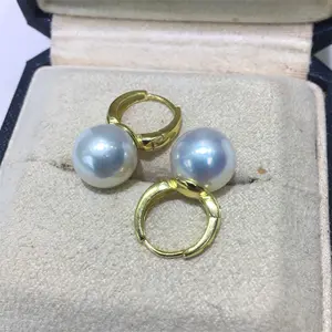 Trendy Earring Same Design with Super Starts 11-12mm Long Hook Pearl Earring