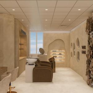 Modern Hair Salon Styling Station | Custom Barber Table & <b>LED</b> <b>Mirror</b> Set | One-Stop Hair Salon Furniture & Design Solution - Product Image 5