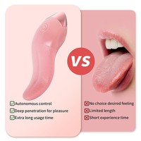 Vibrateur en silicone chauffant en forme de langue pour femmes - Baguette vibrante multifonctionnelle pour le plaisir - Jouet sexuel pour adultes