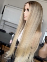 SHY 13x5 HD Lace Front Wig Human Raw Hair Salon Color Straight Custom Length Natural Parting OEM ODM