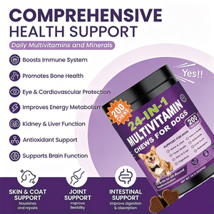 Masticables Blandos Multivitamínicos para Perros 24 en 1, Multifuncionales, 200 Unidades, Envase Mega, para Bienestar Total, Venta al por Mayor - Product Image 5
