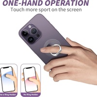 Support de téléphone universel transparent en acrylique avec rotation à 360 degrés, support de téléphone portable transparent
