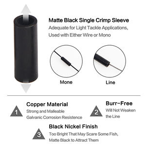 Manchons à sertir en cuivre pour fil de pêche, calibre 1,4 mm-4,2 mm - Product Image 5