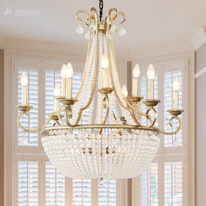Luz colgante decorativa para entrada, escaleras, pasillo, mercado de pulgas de París, candelabro Grande, cuentas de cristal, luz colgante - Product Image 6