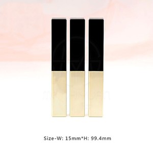 Tùy Chỉnh Sang Trọng Nhỏ Vàng Ống Vuông 3.5G Matte Nhung Son Môi Ống Mỏng Hình Chữ Nhật Lip Balm Container Đen Vàng Xiên Top - Product Image 6